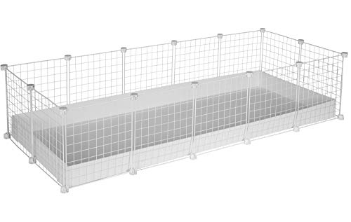CagesCubes - Käfig CyC XXL (2 x 5 Paneele in weiß) + weißer Coroplast-Basis für Meerschweinchen von CagesCubes