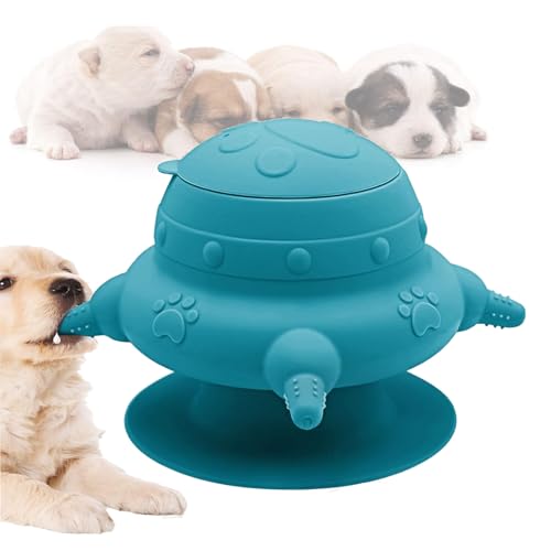 Puppy Feeder Milk, Welpen-Milchstation Aus Silikon, Silikon-Welpen-Stillstation, Multifunktionaler Schnuller für Haustiere, 4-Schnuller, Basis Saugnapf, für Kätzchen, Welpen, Kaninchen von CaiYuanGJ