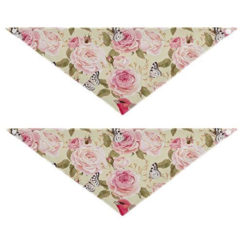 2 Stück Hundehalstücher Haustier Bandana Schal Druckknopf Dreieck Lätzchen Halstuch Set Haustier Urlaub Zubehör Dekor für kleine bis große Welpen Hunde Katzen kleine Rosen Vögel 2 Stück Hundehalstücher Haustier Bandana Schal Druckknopf Dreieck Lätzchen Halstuch Set Haustier Urlaub Zubehör Dekor für kleine bis große Welpen Hunde Katzen kleine Rosen Vögel von Caihoyu