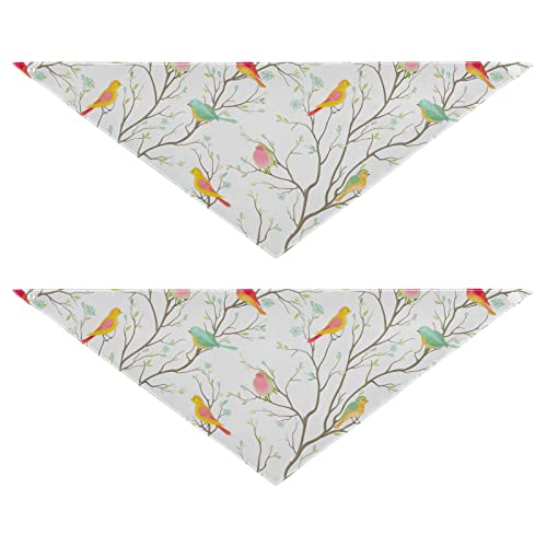 2 Stück Hundehalstücher Haustier Bandana Schal Druckknopf Dreieck Lätzchen Halstuch Set Haustier Urlaub Zubehör Dekor für kleine bis große Welpen Hunde Katzen kleine farbige Vögel Muster 2 Stück Hundehalstücher Haustier Bandana Schal Druckknopf Dreieck Lätzchen Halstuch Set Haustier Urlaub Zubehör Dekor für kleine bis große Welpen Hunde Katzen kleine farbige Vögel Muster von Caihoyu