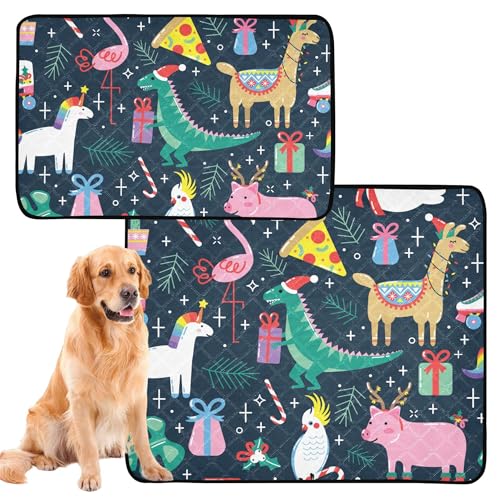 Hunde-Teppich, waschbar, rutschfest, Bodenmatte für Strand, 50,8 x 61 cm, Weihnachtsmuster, niedlich, lustig, 3 Stück Hunde-Teppich, waschbar, rutschfest, Bodenmatte für Strand, 50,8 x 61 cm, Weihnachtsmuster, niedlich, lustig, 3 Stück von Caihoyu