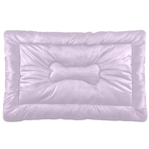 Hundebett-Matte, weich, rutschfest, waschbar, für kleine, mittelgroße und große Hunde und Katzen, einfarbig, Orchidee Hundebett-Matte, weich, rutschfest, waschbar, für kleine, mittelgroße und große Hunde und Katzen, einfarbig, Orchidee von Caihoyu
