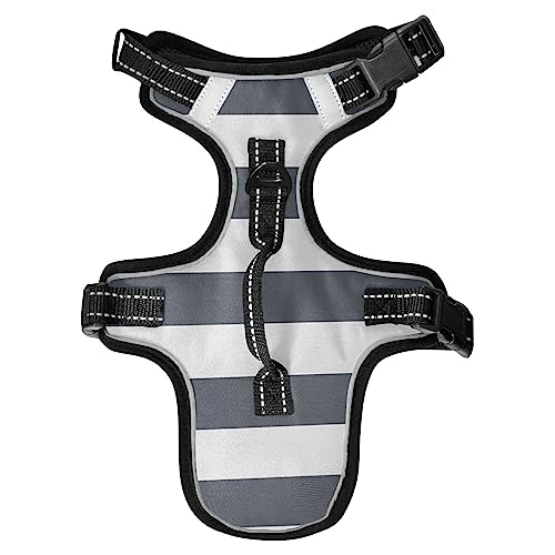 Hundegeschirr für kleine Hunde, verstellbar, mit Leine, reflektierender Frontclip, Weste mit Griff, einfache Kontrolle, Hunde, Katzen, Spaziergänge im Freien, Muster mit horizontalen Streifen Hundegeschirr für kleine Hunde, verstellbar, mit Leine, reflektierender Frontclip, Weste mit Griff, einfache Kontrolle, Hunde, Katzen, Spaziergänge im Freien, Muster mit horizontalen Streifen von Caihoyu