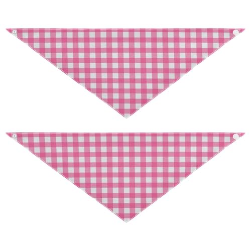 Hundehalstücher, verstellbar, weich, niedliches Haustier-Urlaubszubehör, Dekoration für Hunde, Katzen, Gingham-Muster, Pfirsichfarben, Büffelkaro, Schottland, 2 Stück Hundehalstücher, verstellbar, weich, niedliches Haustier-Urlaubszubehör, Dekoration für Hunde, Katzen, Gingham-Muster, Pfirsichfarben, Büffelkaro, Schottland, 2 Stück von Caihoyu