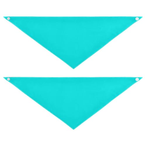 Hundehalstücher mit Druckknopf, niedliches Haustier-Zubehör, Dekoration für Hunde und Katzen, einfarbig, Cyan, einfarbig, Aquamarin, 2 Stück Hundehalstücher mit Druckknopf, niedliches Haustier-Zubehör, Dekoration für Hunde und Katzen, einfarbig, Cyan, einfarbig, Aquamarin, 2 Stück von Caihoyu