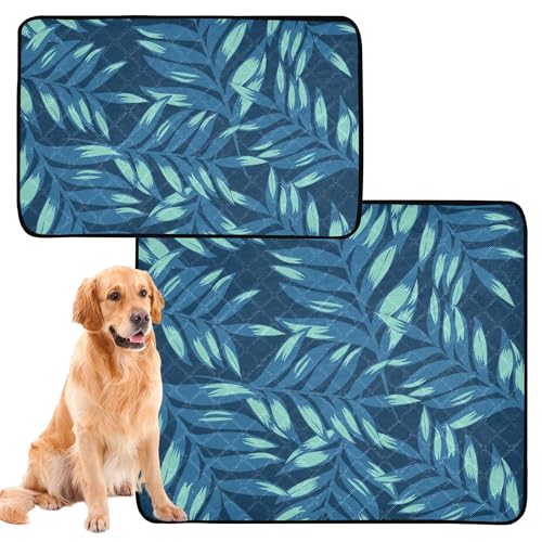 Hundematte für Hunde, waschbar, rutschfest, 50,8 x 61 cm, tropische Pflanze, Blau, 3 Stück Hundematte für Hunde, waschbar, rutschfest, 50,8 x 61 cm, tropische Pflanze, Blau, 3 Stück von Caihoyu