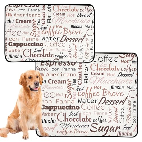 Hundematte für Katzen, waschbar, wasserdicht, rutschfest, für Reisen, 50,8 x 61 cm, Kaffeemarken, Fast Food, 3 Stück Hundematte für Katzen, waschbar, wasserdicht, rutschfest, für Reisen, 50,8 x 61 cm, Kaffeemarken, Fast Food, 3 Stück von Caihoyu