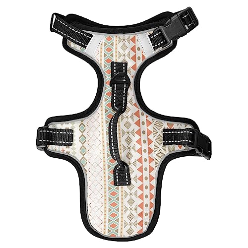 No Pull Hundegeschirr für kleine Hunde, verstellbar, Haustierweste, Geschirr mit Leine, reflektierender Frontclip, Weste mit Griff, einfache Kontrolle, Hunde, Katzen, Outdoor, Spaziergänge, Bohemian-Streifen No Pull Hundegeschirr für kleine Hunde, verstellbar, Haustierweste, Geschirr mit Leine, reflektierender Frontclip, Weste mit Griff, einfache Kontrolle, Hunde, Katzen, Outdoor, Spaziergänge, Bohemian-Streifen von Caihoyu