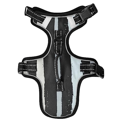 No Pull Hundegeschirr für kleine Hunde, verstellbar, Haustierweste, Geschirr mit Leine, reflektierender Frontclip, Weste mit Griff, einfache Kontrolle, Hunde, Katzen, Outdoor, Spaziergang, Farbe, Streifenmuster, gestreift No Pull Hundegeschirr für kleine Hunde, verstellbar, Haustierweste, Geschirr mit Leine, reflektierender Frontclip, Weste mit Griff, einfache Kontrolle, Hunde, Katzen, Outdoor, Spaziergang, Farbe, Streifenmuster, gestreift von Caihoyu