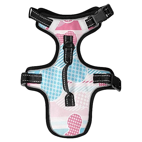 No Pull Hundegeschirr für kleine Hunde, verstellbar, Haustierweste, Geschirr mit Leine, reflektierender Frontclip, Weste mit Griff, einfache Kontrolle, Hunde, Katzen, Outdoor-Spaziergänge, Streifen No Pull Hundegeschirr für kleine Hunde, verstellbar, Haustierweste, Geschirr mit Leine, reflektierender Frontclip, Weste mit Griff, einfache Kontrolle, Hunde, Katzen, Outdoor-Spaziergänge, Streifen von Caihoyu