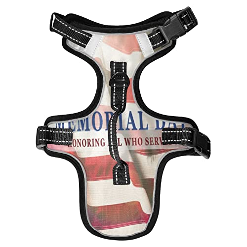 No Pull Hundegeschirr für kleine Hunde, verstellbare Haustierweste, Geschirr mit Leine, reflektierender Frontclip, Weste mit Griff, einfache Kontrolle für kleine, mittelgroße und große Hunde, Katzen, Outdoor-Spaziergang, Text, Gedenktag auf Amer No Pull Hundegeschirr für kleine Hunde, verstellbare Haustierweste, Geschirr mit Leine, reflektierender Frontclip, Weste mit Griff, einfache Kontrolle für kleine, mittelgroße und große Hunde, Katzen, Outdoor-Spaziergang, Text, Gedenktag auf Amer von Caihoyu