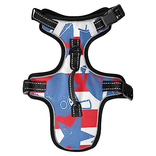 No Pull Hundegeschirr für mittelgroße Hunde, verstellbar, Haustierweste, Geschirr mit Leine, reflektierender Frontclip, Weste mit Griff, einfache Kontrolle, Hunde, Katzen, Outdoor, Spazierengehen, No Pull Hundegeschirr für mittelgroße Hunde, verstellbar, Haustierweste, Geschirr mit Leine, reflektierender Frontclip, Weste mit Griff, einfache Kontrolle, Hunde, Katzen, Outdoor, Spazierengehen, von Caihoyu