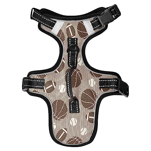 No Pull Hundegeschirr für mittelgroße Hunde, verstellbar, Haustierweste, Geschirr mit Leine, reflektierender Frontclip, Weste mit Griff, einfache Kontrolle, Hunde, Katzen, Outdoor, Spaziergänge, amerikanisches Sportthema No Pull Hundegeschirr für mittelgroße Hunde, verstellbar, Haustierweste, Geschirr mit Leine, reflektierender Frontclip, Weste mit Griff, einfache Kontrolle, Hunde, Katzen, Outdoor, Spaziergänge, amerikanisches Sportthema von Caihoyu