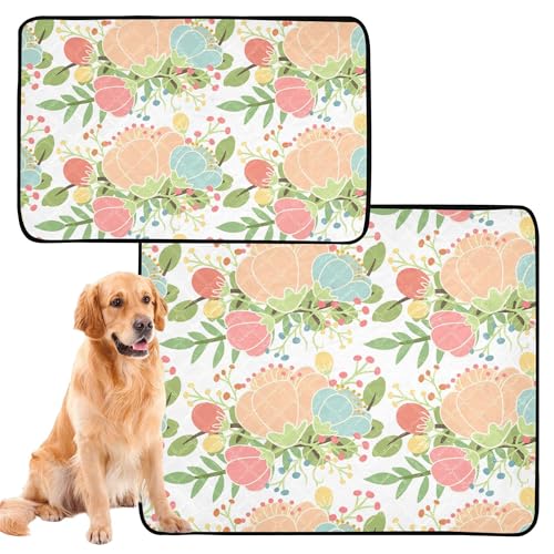 Urinierdecke für Hunde, waschbar, rutschfeste Bodenmatte für Auto und Flugzeug, 50,8 x 61 cm, elegantes Muster, Blumen, 3 Stück Urinierdecke für Hunde, waschbar, rutschfeste Bodenmatte für Auto und Flugzeug, 50,8 x 61 cm, elegantes Muster, Blumen, 3 Stück von Caihoyu