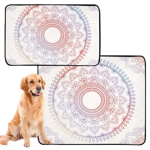 Urinierdecke für Hunde und Katzen, rutschfeste Matte für Sofa, 50,8 x 61 cm, abstraktes Blumen-Mandala, dekoratives einzigartiges Design, 3 Stück Urinierdecke für Hunde und Katzen, rutschfeste Matte für Sofa, 50,8 x 61 cm, abstraktes Blumen-Mandala, dekoratives einzigartiges Design, 3 Stück von Caihoyu