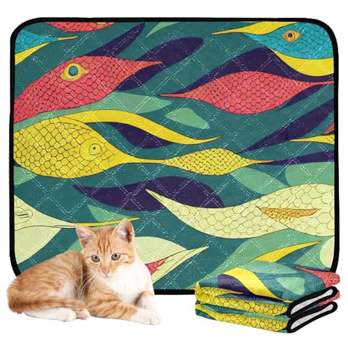 Wasserabsorbierende Matte für Hundenapf, Hundematten, waschbar, rutschfest, für Haustierbett, 50,8 x 61 cm, Reptilien, Meerjungfrauenschuppen, 3 Stück Wasserabsorbierende Matte für Hundenapf, Hundematten, waschbar, rutschfest, für Haustierbett, 50,8 x 61 cm, Reptilien, Meerjungfrauenschuppen, 3 Stück von Caihoyu
