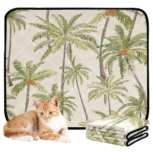 Wasserabsorbierende Matte für Hundenapf, Hundeteppich, waschbar, rutschfeste Matte für Hunde für Auto und Flugzeug, 50,8 x 61 cm, schöne tropische Palme, Hawaii, 3 Stück Wasserabsorbierende Matte für Hundenapf, Hundeteppich, waschbar, rutschfeste Matte für Hunde für Auto und Flugzeug, 50,8 x 61 cm, schöne tropische Palme, Hawaii, 3 Stück von Caihoyu
