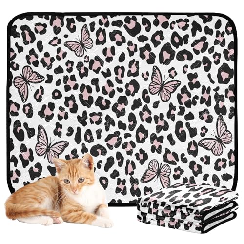 Wasserabsorbierende Matte für Hundenapf, Teppich für Hunde, schlammige Füße, waschbar, rutschfest, für Rasen, 50,8 x 61 cm, Schmetterling-Design, 3 Stück Wasserabsorbierende Matte für Hundenapf, Teppich für Hunde, schlammige Füße, waschbar, rutschfest, für Rasen, 50,8 x 61 cm, Schmetterling-Design, 3 Stück von Caihoyu