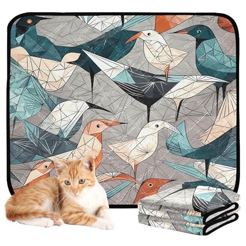 Wasserabsorbierende Matte für Hundenapf, Teppich für Hunde, schlammige Füße, waschbar, rutschfeste Bodenmatte für den Außenbereich, 61 x 91,4 cm + 91,4 x 106,7 cm, Vogel Wasserabsorbierende Matte für Hundenapf, Teppich für Hunde, schlammige Füße, waschbar, rutschfeste Bodenmatte für den Außenbereich, 61 x 91,4 cm + 91,4 x 106,7 cm, Vogel von Caihoyu