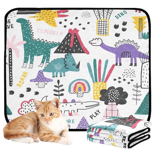 Wasserabsorbierende Matte für Hundenapf, waschbar, rutschfest, für Autositz, 61 x 91,4 cm + 91,4 x 106,7 cm, Kinderpilz, bunt, 2 Stück Wasserabsorbierende Matte für Hundenapf, waschbar, rutschfest, für Autositz, 61 x 91,4 cm + 91,4 x 106,7 cm, Kinderpilz, bunt, 2 Stück von Caihoyu