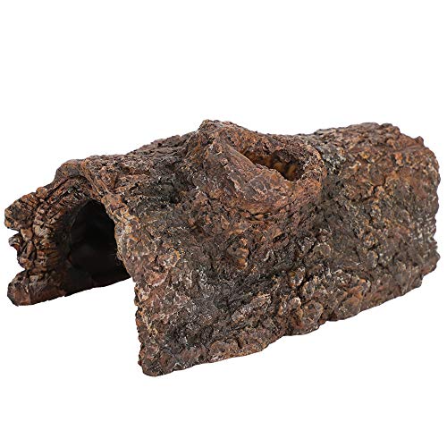 Caiqinlen April Geschenk Simulation Reptile Hide, Harz Reptilien Versteck Höhle, Simulation Baum Rinde Versteck Höhle, Simulation Rinde Amphibien Versteck Höhle umwel reundlich für von Caiqinlen