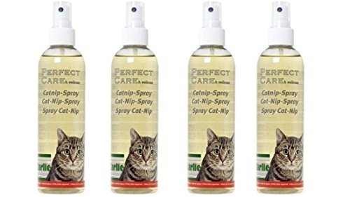 1 Liter (4 Flaschen) Katzenminze Catnip-Spray für Katzen Kratzbaum Katzenbett Katzenspielzeug zur Eingewöhnung oder einfach zum Wohlfühlen Katzenerziehung Erziehungshilfe von Cajou
