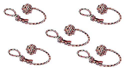 5 er Set Baumwollball am Seil Wurfball Schleuderball Hundespielzeug Bringsel Wurfspielzeug Apportierspielzeug Zerrspielzeug für Hunde Hundeball mit Wurfschlaufe Spielball Spielseil Spielzeug Zahnpflege 5 er Set Baumwollball am Seil Wurfball Schleuderball Hundespielzeug Bringsel Wurfspielzeug Apportierspielzeug Zerrspielzeug für Hunde Hundeball mit Wurfschlaufe Spielball Spielseil Spielzeug Zahnpflege von Cajou