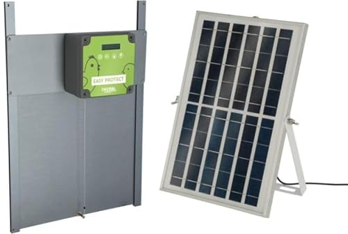 Automatische Hühnerklappe Solar mit Selbstverriegelung, elektrische Hühnertür, Aluminium-Schiebetür, Lichtensor und Zeitsteuerung von Cajou