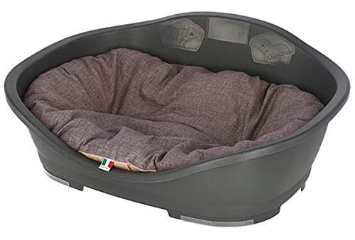 Cajou Kunststoffbett mit passendem Hundekissen (Wendekissen) waschbar (80,5 x 49 x 32 cm) von Cajou