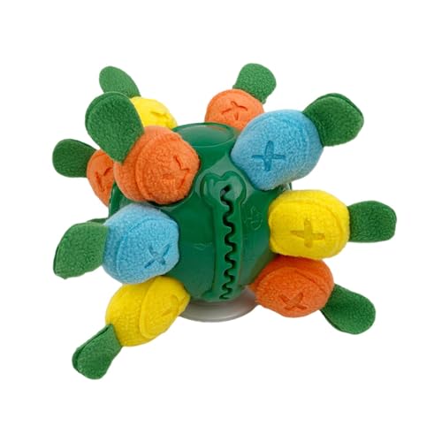 Calakono Interaktives Haustierspielzeug, Sound-Leckerli-Ball, interaktiver Schnüffel-Leckerli-Ball, interaktiver Karotten-Schnupftabak-Ball, fördert die Nahrungssuche von Calakono