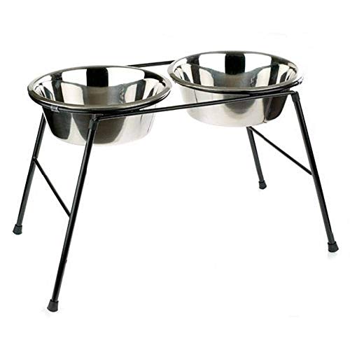 Caldex Doppelter Fressnapf-Ständer mit Fressnäpfen 220 mm / 900 ml von Caldex