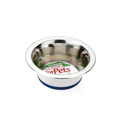 Caldex Futternapf/Fressnapf, Edelstahl, klassisch, mit Rutschfester Unterseite, 13 cm von Caldex