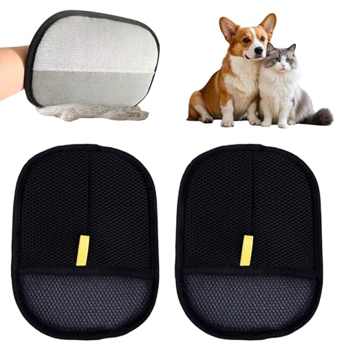 2 PCS Fellmagnet Handschuh, Fell Magnet Pet Hair Remover Glove Katzen Hunde Handschuhe Fellpflege, Wiederverwendbare Antistatische katzenhaarentferner Handschuhe Doppelseitige für Glattes Gesundes Fel 2 PCS Fellmagnet Handschuh, Fell Magnet Pet Hair Remover Glove Katzen Hunde Handschuhe Fellpflege, Wiederverwendbare Antistatische katzenhaarentferner Handschuhe Doppelseitige für Glattes Gesundes Fel von Calenxy