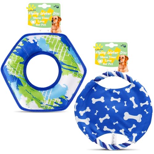 Calibonbon Dog Flying Disc Set | Floating Durable Frisbee + Rope Flying Disc | Indoor & Outdoor Interactive Training Toys | for Small & Medium Dogs Calibonbon Dog Flying Disc Set | Floating Durable Frisbee + Rope Flying Disc | Indoor & Outdoor Interactive Training Toys | for Small & Medium Dogs von Calibonbon