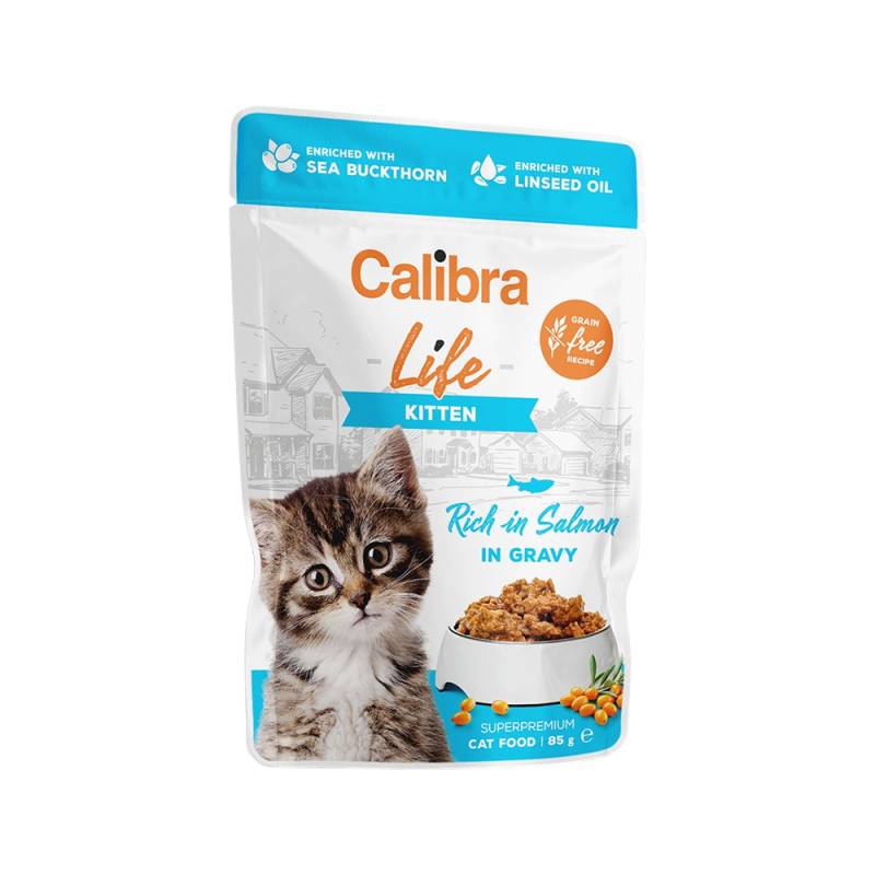 Calibra Cat Life Kitten Nassfutter - Lachs - 28 x 85 g von Calibra