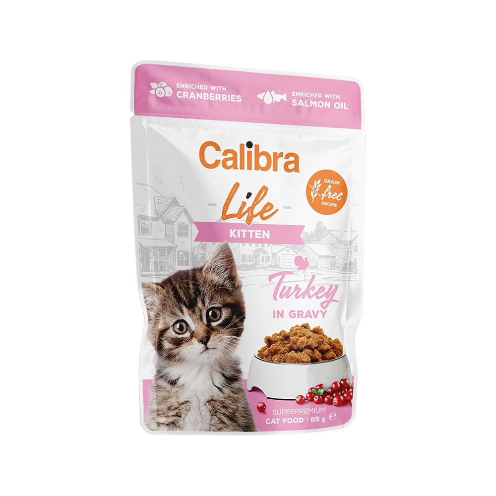 Calibra Cat Life Kitten Nassfutter - Truthahn - 28 x 85 g von Calibra