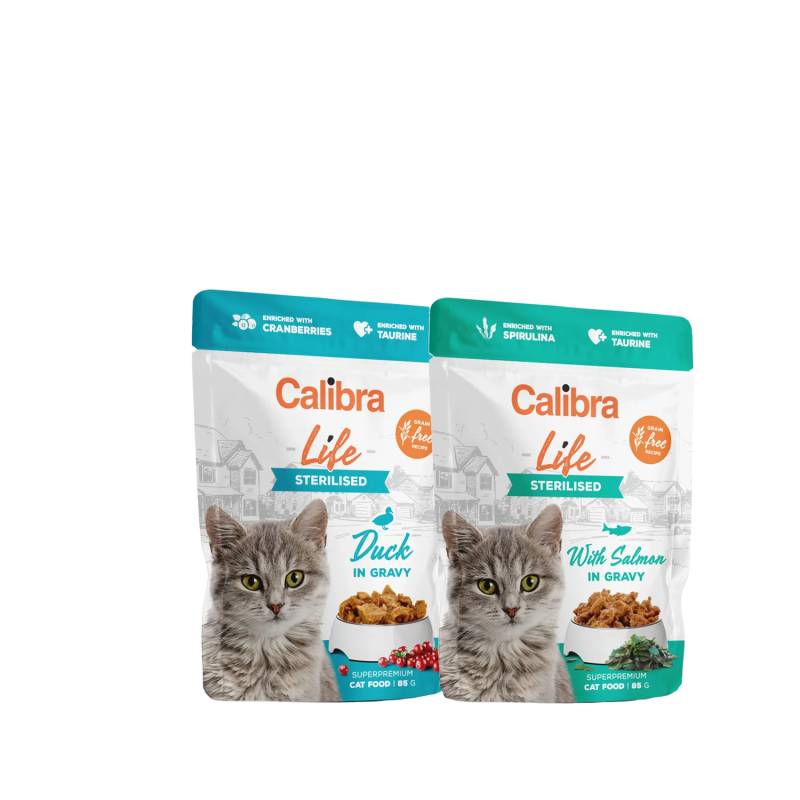 Calibra Cat Life Sterilised Multipack Nassfutter - 12 x 85 Gramm von Calibra
