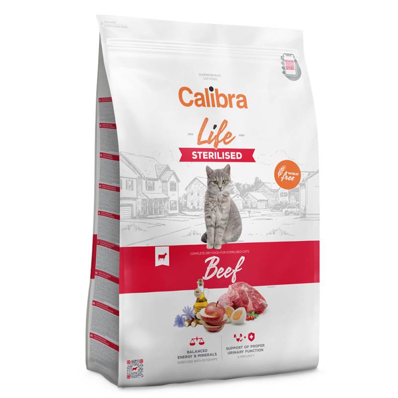 Calibra Cat Life Sterilised Rind - Sparpaket: 2 x 6 kg von Calibra