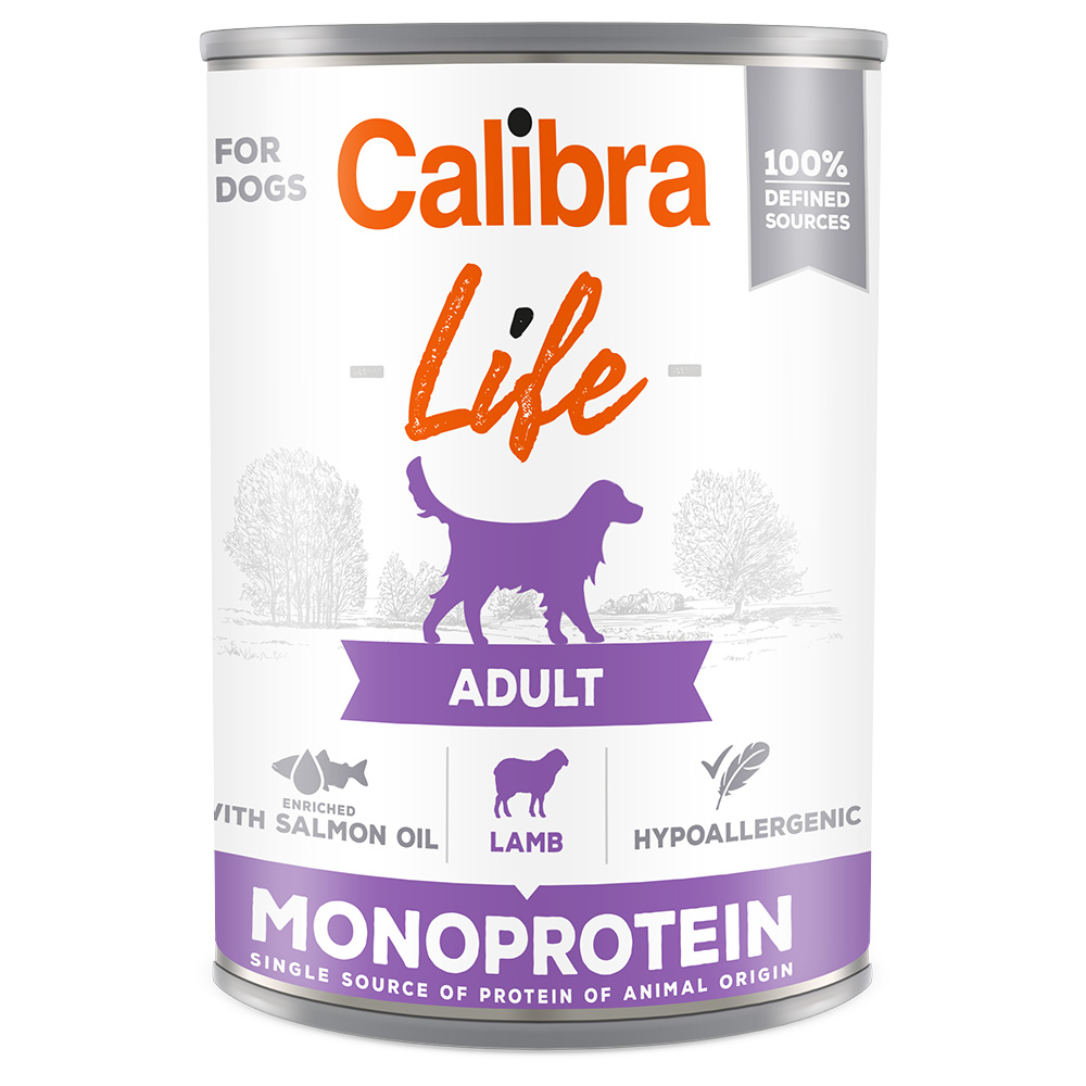 Calibra Dog Life Adult 6 x 400 g - Lamm von Calibra