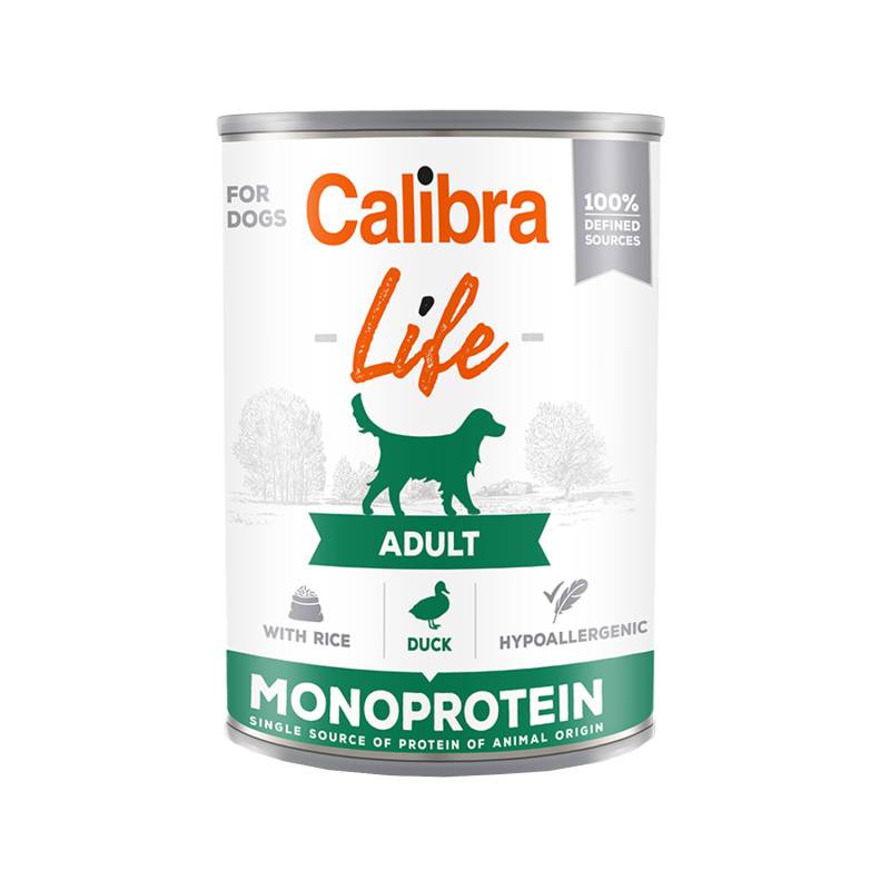 Calibra Dog Life Adult Nassfutter - Ente - 6 x 400 g Calibra Dog Life Adult Nassfutter - Ente - 6 x 400 g von Calibra