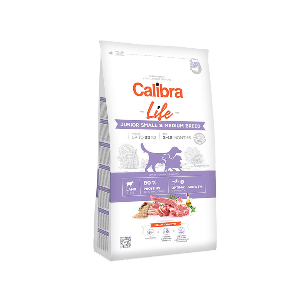 Calibra Dog Life Junior Small & Medium Breed - Lamm - 2,5 kg von Calibra