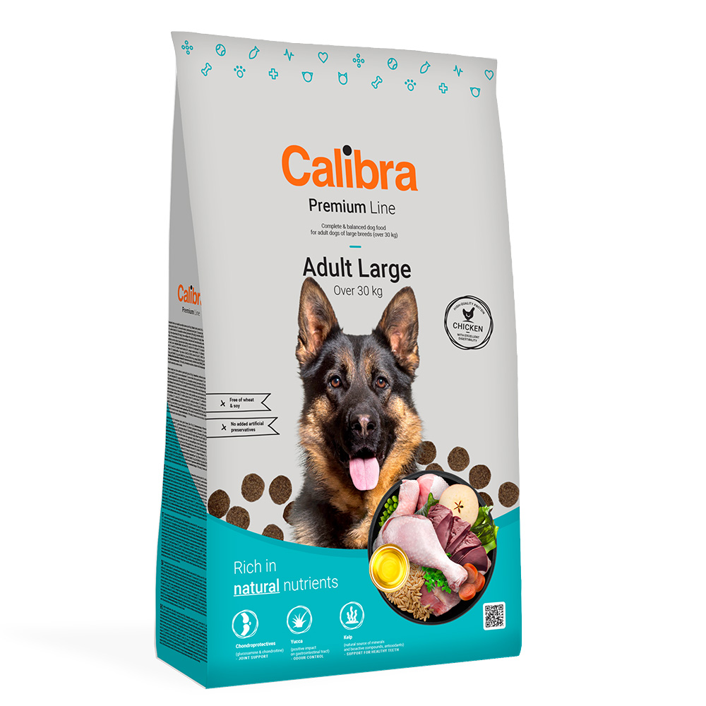 Calibra Dog Premium Line Adult Large Breed Huhn - Sparpaket: 2 x 12 kg von Calibra
