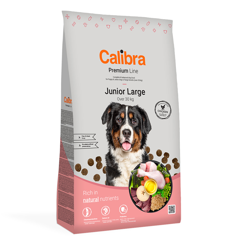 Calibra Dog Premium Line Junior Large Breed Huhn - Sparpaket: 2 x 12 kg von Calibra