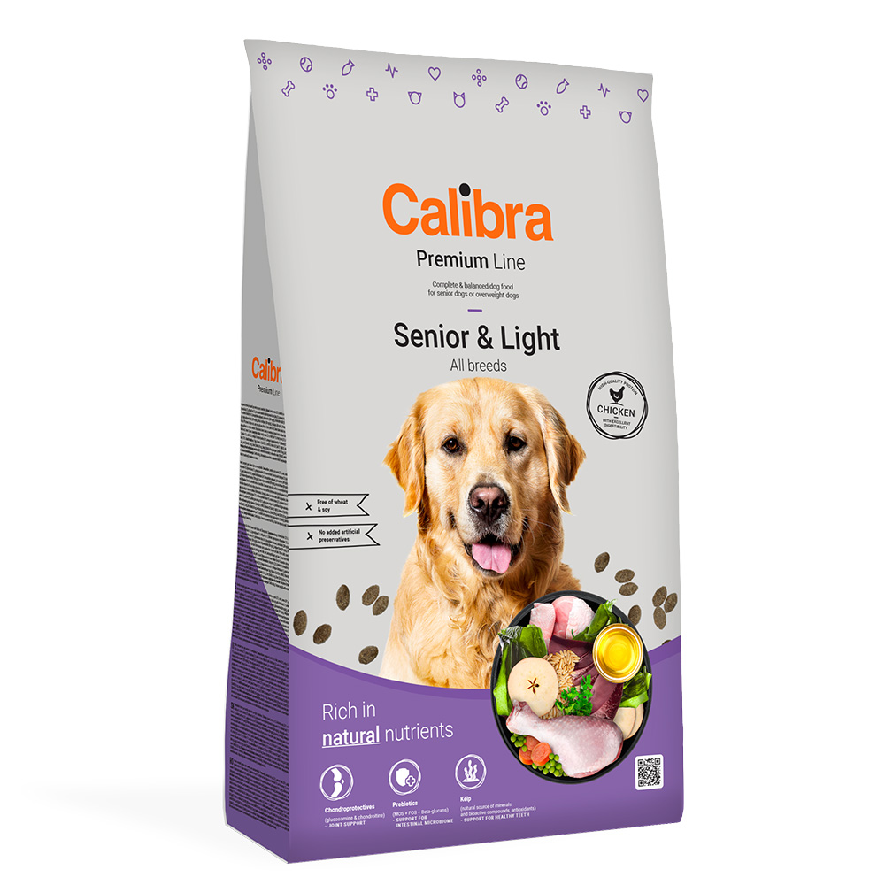 Calibra Dog Premium Line Senior & Light Huhn - Sparpaket: 2 x 12 kg von Calibra