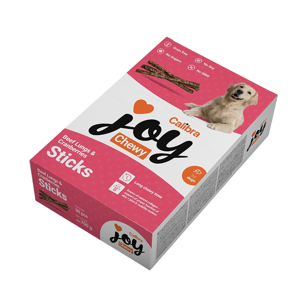 Calibra Joy Chewy Beef Lungs and Cranberry Sticks - 850 g Calibra Joy Chewy Beef Lungs and Cranberry Sticks - 850 g von Calibra