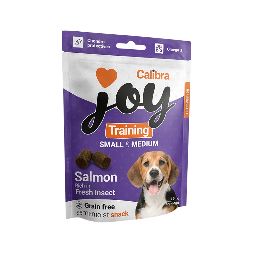 Calibra Joy Dog Training Snacks Small & Medium Breed - Salmon & Insect - 150 g von Calibra
