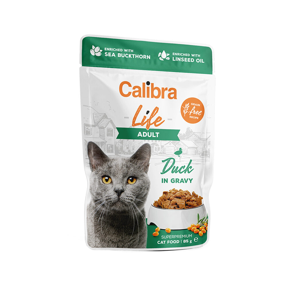 Calibra Life Cat Adult Duck Pouch - 28 x 85 g von Calibra