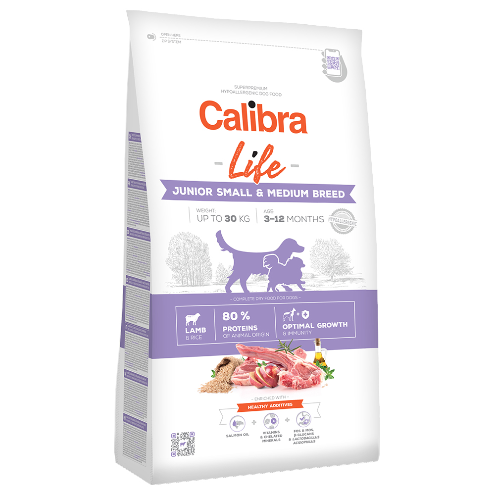 Calibra Life Junior Small & Medium Breed Lamm  - 12 kg von Calibra