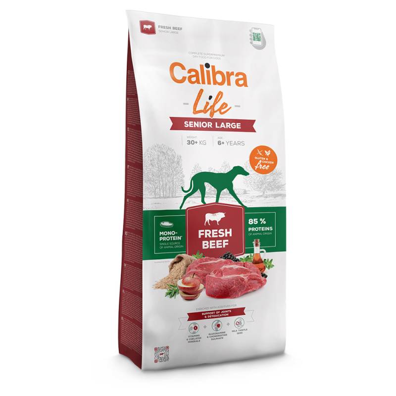 Calibra Life Senior Large Breed mit frischem Rind - 12 kg von Calibra