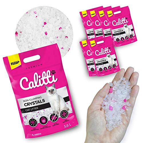 Calitti - Silikat Katzenstreu | Premium Crystals Silikatstreu | Antibakteriell Katzensand | 6-er Set 6 x 3,8 L = 22 L Calitti - Silikat Katzenstreu | Premium Crystals Silikatstreu | Antibakteriell Katzensand | 6-er Set 6 x 3,8 L = 22 L von Calitti